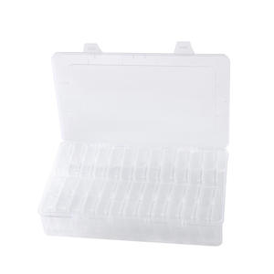Boîte de rangement en plastique transparent à 15 compartiments, bac d'organisation rectangulaire couvert pour pièces de jouets, petits objets, 7.5cm de long - Product Image 2