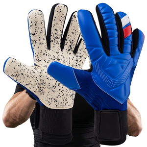 Gants de gardien de but professionnels Qiqiang en cuir de haute qualité, antidérapants, avec sangle de poignet réglable, confortables pour la compétition - Product Image 4