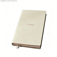 Carnet de planification personnalisé en cuir PU avec reliure cousue, 80 feuilles, organisateur de marque-pages, journal pour la gestion du temps, cadeau