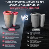 Weichai WP4.1 Engine Air Filter 13074774 OE Replacement High Quality Diesel Truck Spare Part Element Primary Safety Set