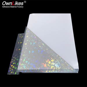 Autocollants en vinyle transparents en PVC holographiques imprimables, feuilles de laminage holographiques effet verre brisé - Product Image 6