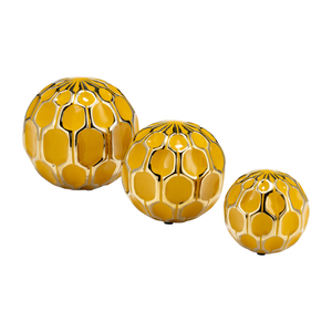 Set di sculture in ceramica a forma di sfere per decorare la casa, l'ufficio, come ornamenti decorativi per l'arredamento della stanza. - Product Image 3