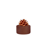 Diffuseur d'huiles essentielles créatif en forme de pomme de pin pour la maison et la voiture, sans flamme, en bois de pin, pour aromathérapie et décoration de bureau