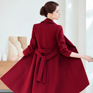 Women's Long Trench Coat Slim Fit Thick Warm Autumn Winter Professional Attire Full Sleeve With Pocket No-Wrinkle Treatment - Product Image 3