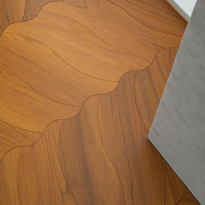 Parquet stratifié hexagonal en noyer noir, qualité AB, 16 mm, finition brillante, à joint mâle et femelle, pour revêtements de sol résidentiels - Product Image 2