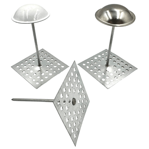 Goupilles d'isolation à base perforée, support d'isolation, fixer le coton d'isolation à la structure métallique, goupilles HVAC 14GA en acier inoxydable - Product Image 5