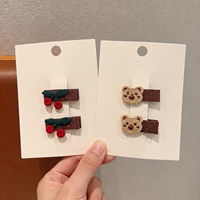 Barrettes pour enfants entièrement enveloppées, sans tiraillement de cheveux, épingles à cheveux champignon, accessoires en ruban pour usage quotidien