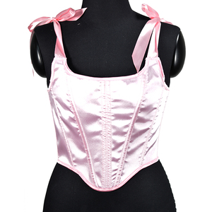 Corsé Camisola de Satén Antibacteriano Estilo Corte Francés para Prendas Exteriores, Control de Abdomen, Faja Moldeadora, Estilo Europeo Americano para Comercio Exterior - Product Image 1