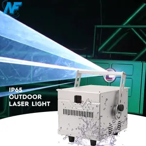 Lampu Laser tahan air luar ruangan, lampu Laser daya tinggi, anti air, besar, 10W Rgb, animasi, lampu panggung, pesta, pertunjukan, klub malam