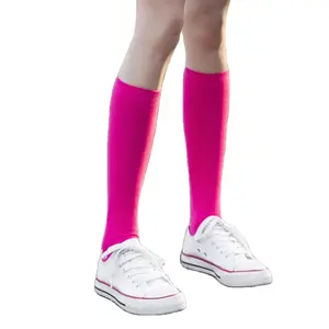 Renkli tasarım sonbahar kış genç kız uzun tüp buzağı çorap toptan