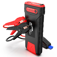 Démarreur de voiture portable 24000mAh 12V, booster de batterie, batterie de secours avec lampe torche LED pour véhicules à essence