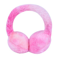 Couvre-oreilles pliables en peluche imprimés colorés, chauds pour l'hiver, coupe-vent, anti-gel, protection auditive, chauffe-oreilles mignons