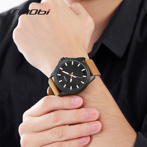 <span class=keywords><strong>Montre</strong></span> à quartz de luxe <span class=keywords><strong>pour</strong></span> <span class=keywords><strong>homme</strong></span> Sinobi, 43 mm, design simple, aiguilles lumineuses, <span class=keywords><strong>bracelet</strong></span> en cuir, mouvement <span class=keywords><strong>SEIKO</strong></span> S9804G - Product Image 6