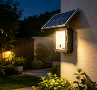 Projecteur solaire de sécurité avec caméra, 324x2835 LED, capteur radar, détection de mouvement, panneau 45W, batterie LiFePO4 45AH, IP65, lampe murale extérieure