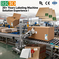 Ligne de production de pots cylindriques géants avec applicateur d'étiquettes adhésives pour sacs, tête d'étiquetage automatique pour bocaux ronds
