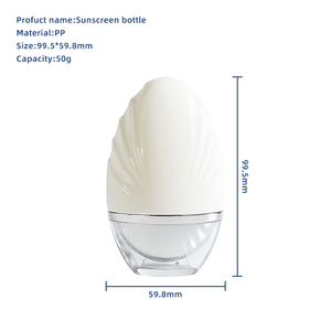 Contenant ovale innovant en plastique rechargeable vide pour crème contour des yeux, écran solaire, lotion 50ml – Flacon de crème solaire - Product Image 4