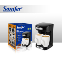 Sonifer SF-3617 Cafetière Mini Rapide à Chauffer pour la Maison et le Bureau avec Pièces de Brassage Amovibles et Tasses en Céramique