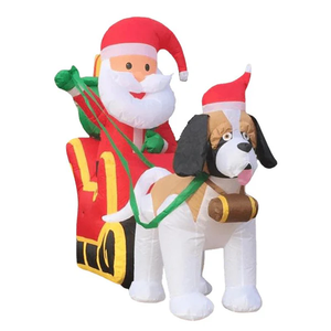 Chien de Saint-<span class=keywords><strong>Bernard</strong></span> gonflable de Noël pour l'extérieur, 3 à 10 pieds, gonflable avec lumières LED - Product Image 4