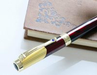 Jinhao 9009 série haut de gamme affaires élégant porte-stylo plaqué or claret et métal doré Iridium calligraphie stylo plume
