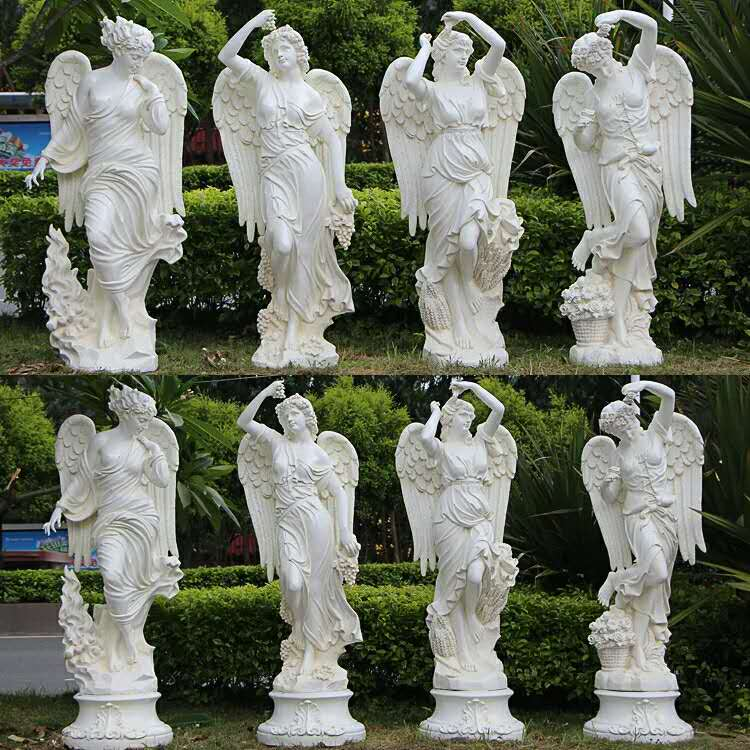 天使の樹脂彫刻 約15cm ホワイト He7e00e84f7af4162adff73280e5bc
