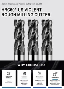 Di alta qualità 4-flauto in carburo solido frese di estremità OEM personalizzabile ad alte prestazioni sgrossatura fresatura per HRC60 °-4T noi violento - Product Image 2