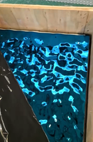 Panneaux muraux 3D durables, finition martelée effet vague d'eau, tôle d'acier, plaque en acier inoxydable 304, tôle estampée colorée