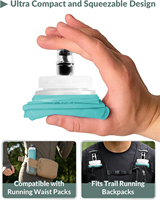 Bouteille d'eau souple portable avec logo personnalisé pour une hydratation facile lors des sports de plein air – Gourde souple portable pour l'extérieur