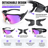 Lunettes de soleil de cyclisme à lentilles magnétiques TR90, lunettes de sport polarisées, revêtement anti-rayures, sangle réglable, multifonctionnelles, hommes femmes