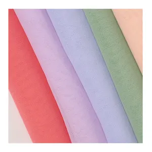 Tecido chiffon liso 100% poliéster 100D 85gsm para Hijab em estoque por atacado