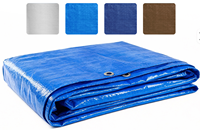 Bâche en PE robuste, imperméable et résistante aux UV, toile de protection industrielle pour camions et travaux de construction, vente en gros directe usine