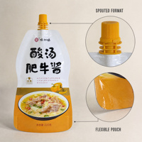 Sachet personnalisé imprimé de qualité alimentaire pour base de soupe, idéal pour l'emballage d'assaisonnement de soupe au bœuf et de soupe acide