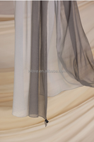 Écharpe numérique de style ethnique en soie artificielle de rayonne et modal de haute qualité pour femme, avec logo personnalisé et broderie dégradée aquarelle, collection 2026