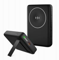 Batterie externe portable 2-en-1 universelle magnétique mini en alliage d'aluminium étanche Type-C PD20W 5000mAh 15W