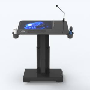 <span class=keywords><strong>Atril</strong></span> eléctrico de altura ajustable IOT micrófono infrarrojo inalámbrico podio profesor universitario <span class=keywords><strong>escritorio</strong></span> de la computadora del habla - Product Image 3