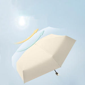 Оптовая продажа, складной мини-зонт, портативный солнцезащитный Зонт с защитой от ультрафиолетовых устройств, Карманный Зонт двойного назначения - Product Image 3