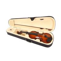 Violon en contreplaqué en gros, tailles 4/4, 3/4, 1/2, 1/4, 1/8, kit de violon pour débutant avec archet, sac et colophane, instrument de musique à cordes pour étudiant