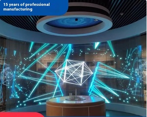 HD sáng tạo mềm Màn hình hiển thị <span class=keywords><strong>LED</strong></span> mô-đun với kính cửa sổ trong suốt và màn trập lăn phim linh hoạt để dễ dàng cài đặt - Product Image 6