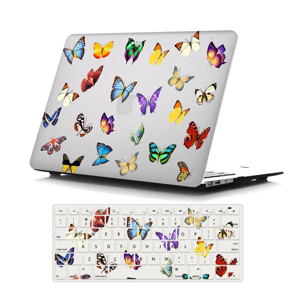 Fashion Painted Matte PC Hard Protective Shell Laptop Case Keyboard Protector For MacBook 13.3 Pro A1278/A1369/A1466/A1932/A1706