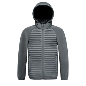 Chaqueta de trabajo OEM de algodón acanalado, cálida, con forro polar engrosado y anti-bolitas, uniforme esencial, calidad mayorista para deportes - Product Image 6