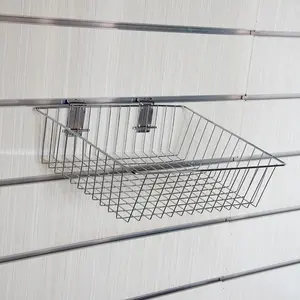 Cesta de fio de metal & cesta de aço & cesta de pendurar cromada terminada