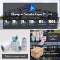 Rollos de Etiquetas Térmicas en Blanco, Papel Adhesivo Térmico Directo para Impresión de Etiquetas de Códigos de Barras, Envíos e Inventario de Almacén