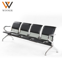 Chaise de salon de coiffure et de service d'attente, couleurs optionnelles, 1, 2 ou 3 places, pour barbier, ordinateur portable, bureau