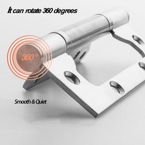 Modern 4-Inch Butterfly-Shape Stainless Steel Hinge for Wooden Doors Concealed Hidden Hinge for Steel Door <b>Frames</b> - Product Image 4