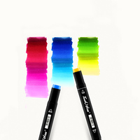 Ensemble de marqueurs à double tête, stylo aquarelle, vente en gros, peinture artistique, marqueur à huile lavable
