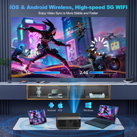 Rigal RD-836A Antipoussière Android WIFI Projecteurs professionnels Équipements de présentation Projecteurs intelligents 4k fermés pour TV Home Cinéma