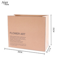 Kit de sacs et boîtes à fleurs en papier kraft imperméable Aierflorist DIY - Prêt pour l'embossage, design moderne et luxueux, prêt à expédier