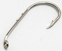 Hameçon de pêche haute résistance à long manche, avec anneau de fixation et ardillon, pour la pêche en mer