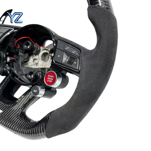 Volant en cuir carbone LED noir YZ Factory pour <span class=keywords><strong>Audi</strong></span> B8 S3 S4 S5 RS3 RS4 8P 8V B9 C7 A6 A7 <span class=keywords><strong>RS6</strong></span> RS7 A8 - Product Image 2