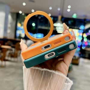 เคสโทรศัพท์แบบด้านพร้อมขาตั้งแม่เหล็กสำหรับ Samsung Galaxy S26 Plus และฝาหลังแบบใสสำหรับ iPhone 17 16 15 - Product Image 4