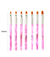 Lot de 7 pinceaux pour nail art en acrylique, gel UV, et manucure – Vente en gros